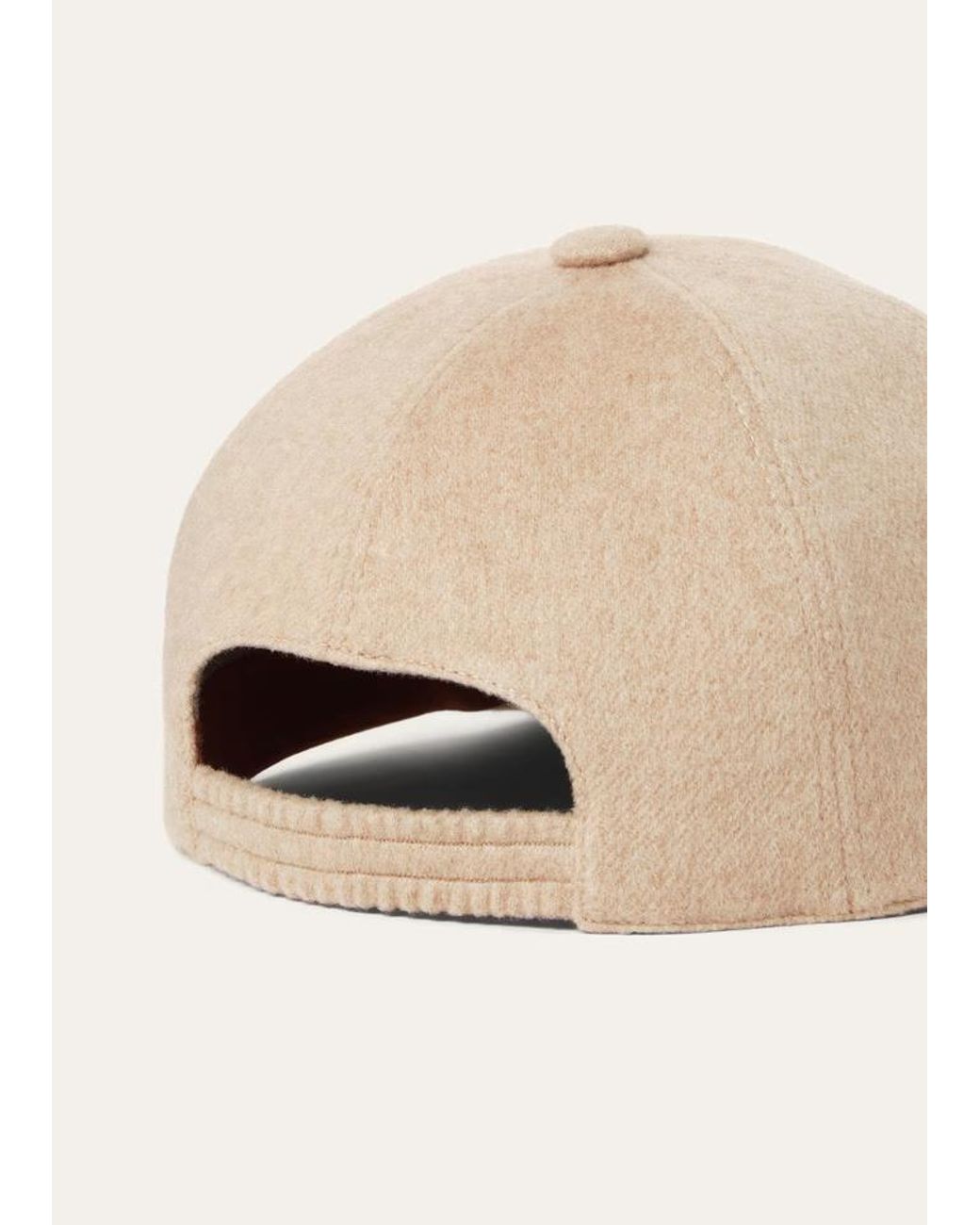 Loro Piana White Logo-Embroidered Wool Cap for men