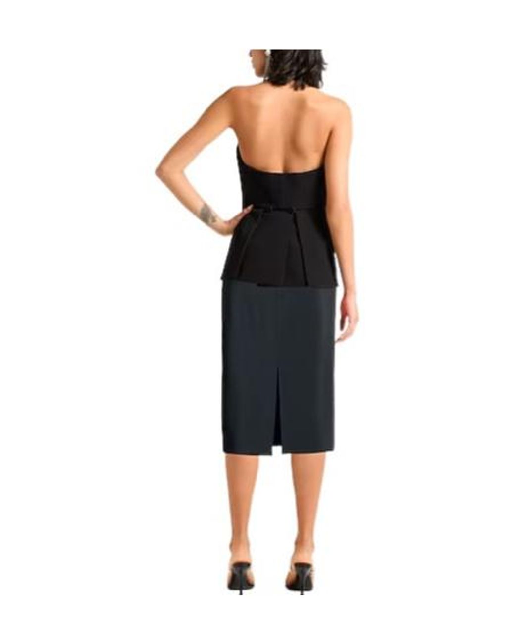 Max Mara Black Minimalist Short-Sleeve Knit Top