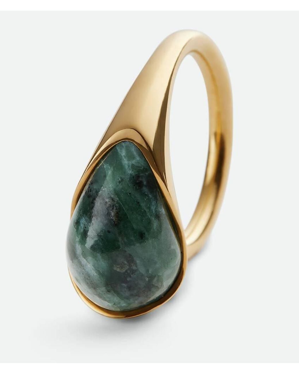 Bottega Veneta Green Small Drop Marble Ring