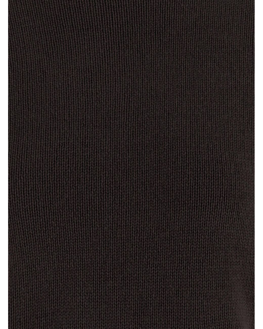 Allude Black Ribbed Cashmere Knitted Sweater