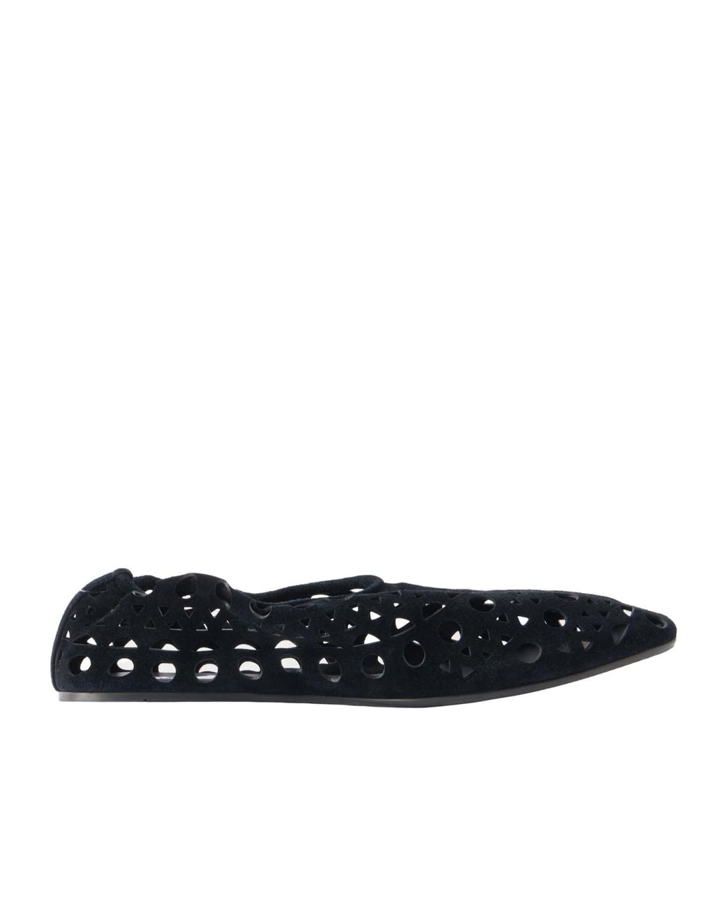 Alaïa Brown Alaïa Laser-Cut Almond Toe Flat Shoes
