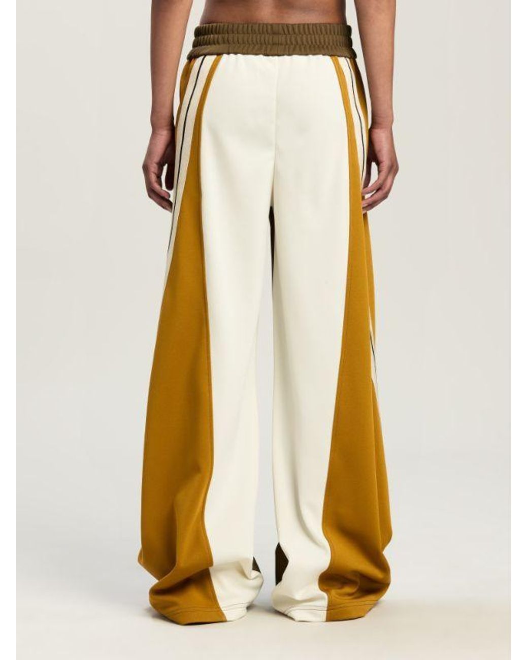 Palm Angels Multicolor Logo Embroidered Wide Leg Track Pants