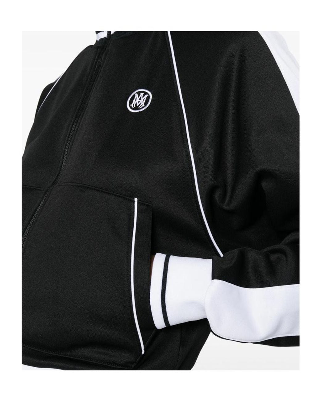 Amiri Black Stripe Trim Zip Sweatshirt