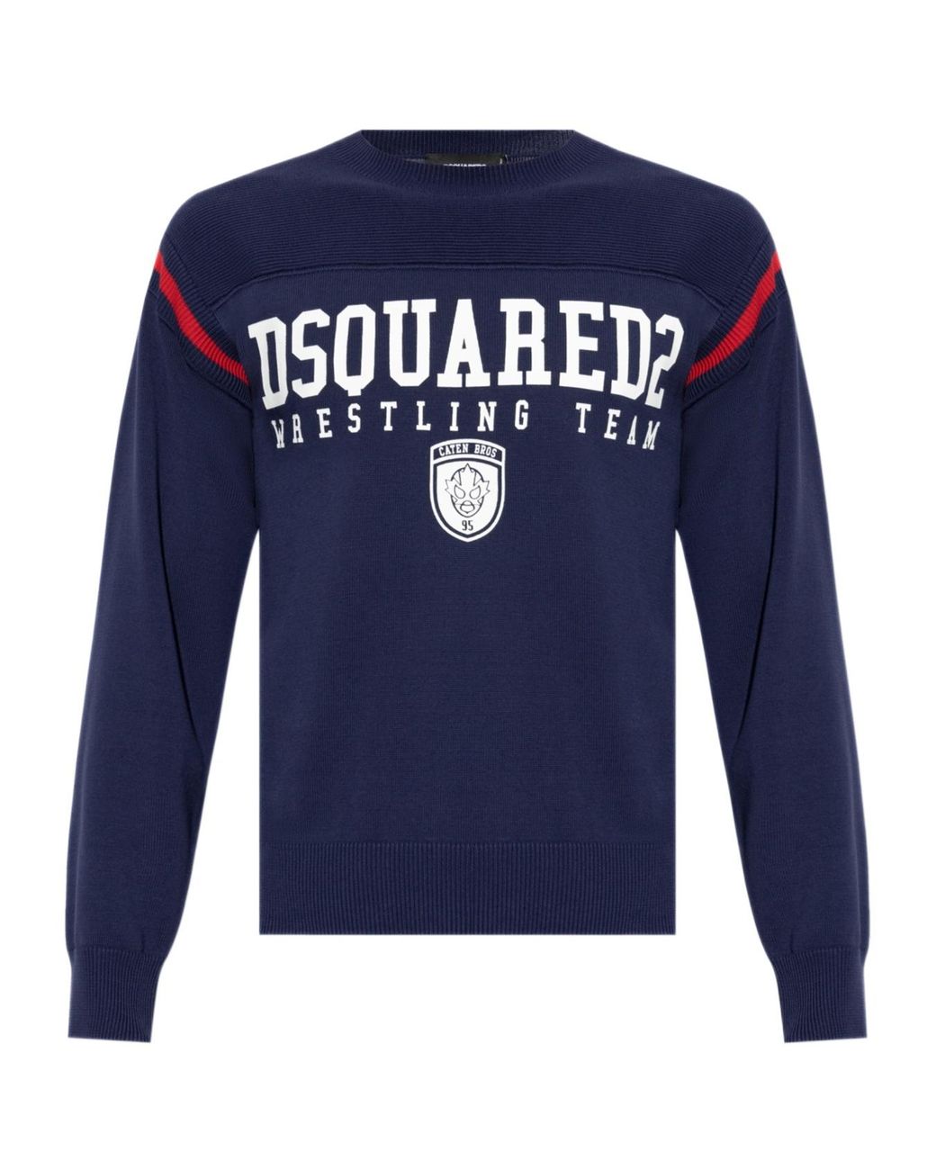 DSquared² Blue Logo-Print Crewneck Sweatshirt for men