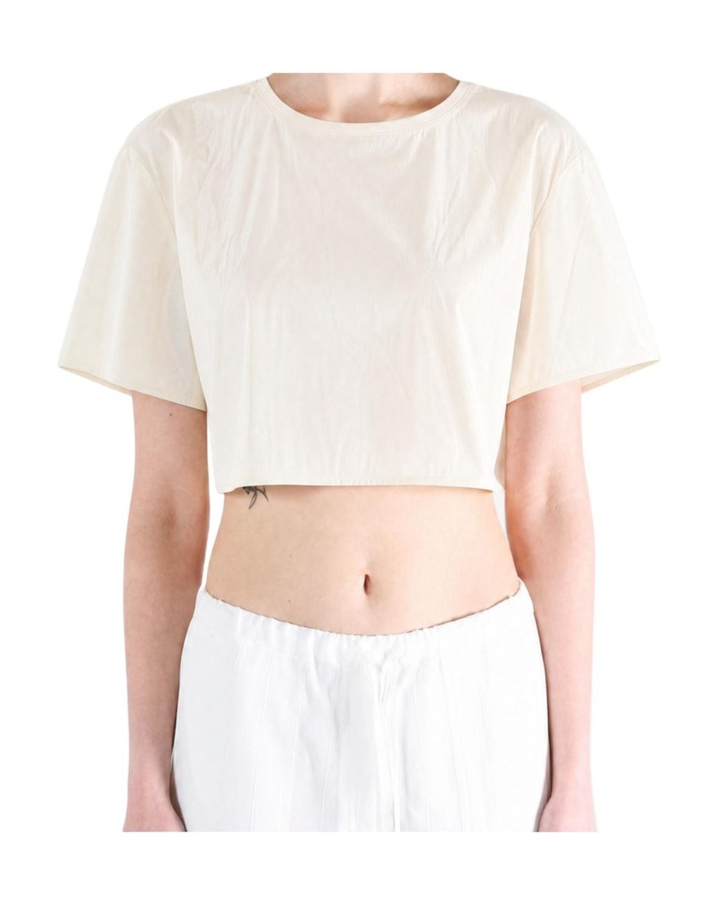 Amomento White Padded Jersey Top