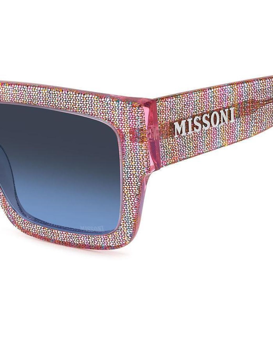 Missoni Blue Geometric Frame Sunglasses