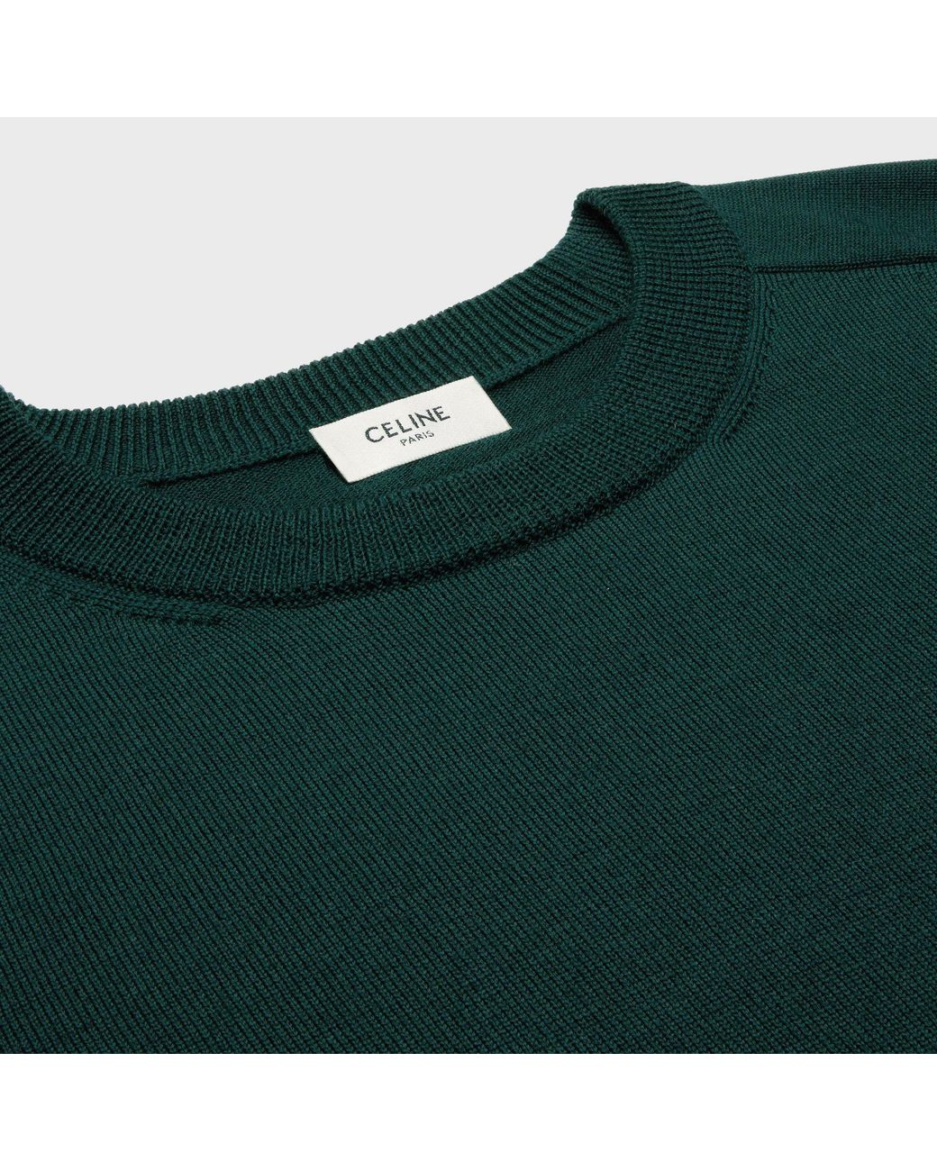Céline Green Triomphe Crew Neck Sweater for men