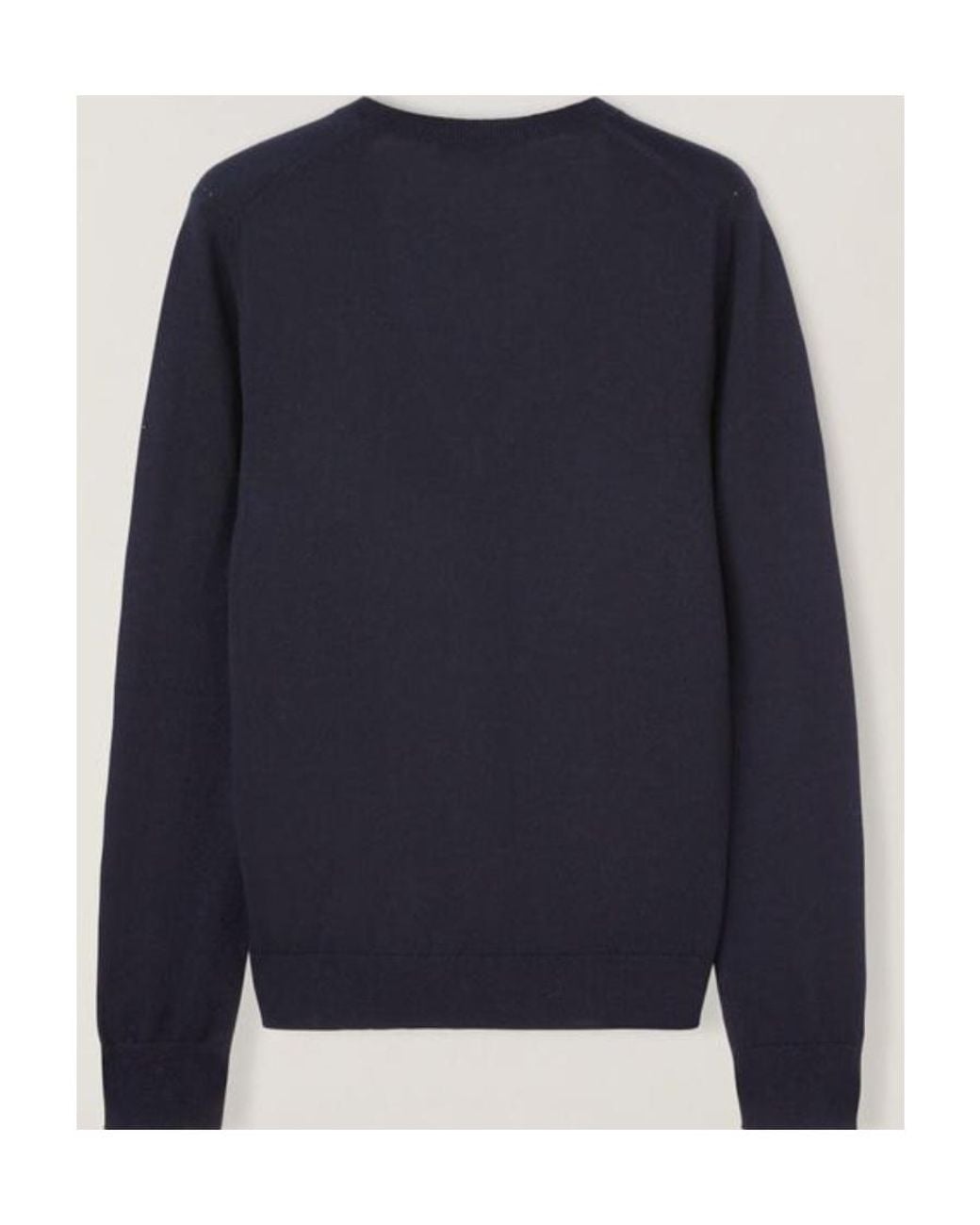 Loro Piana Blue V-Neck Long-Sleeved Top