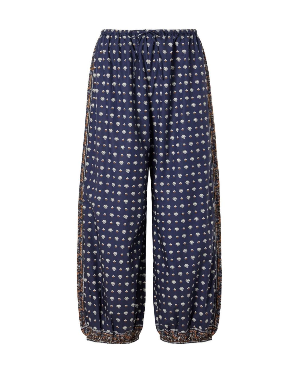 Doen Blue Yarrow Printed Cotton Pants