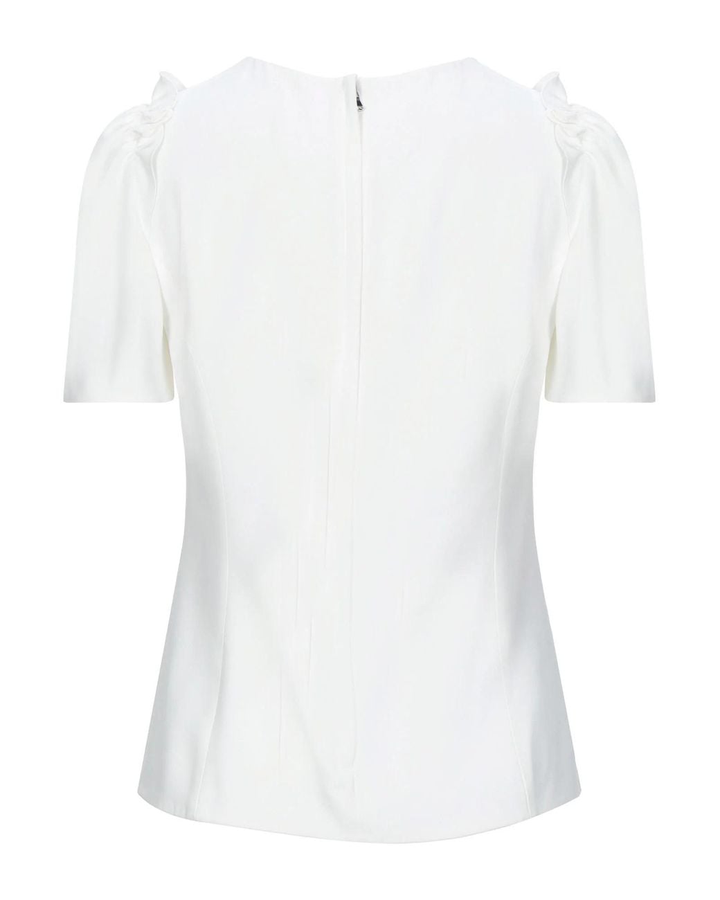 Dolce & Gabbana White Solid Color Tops