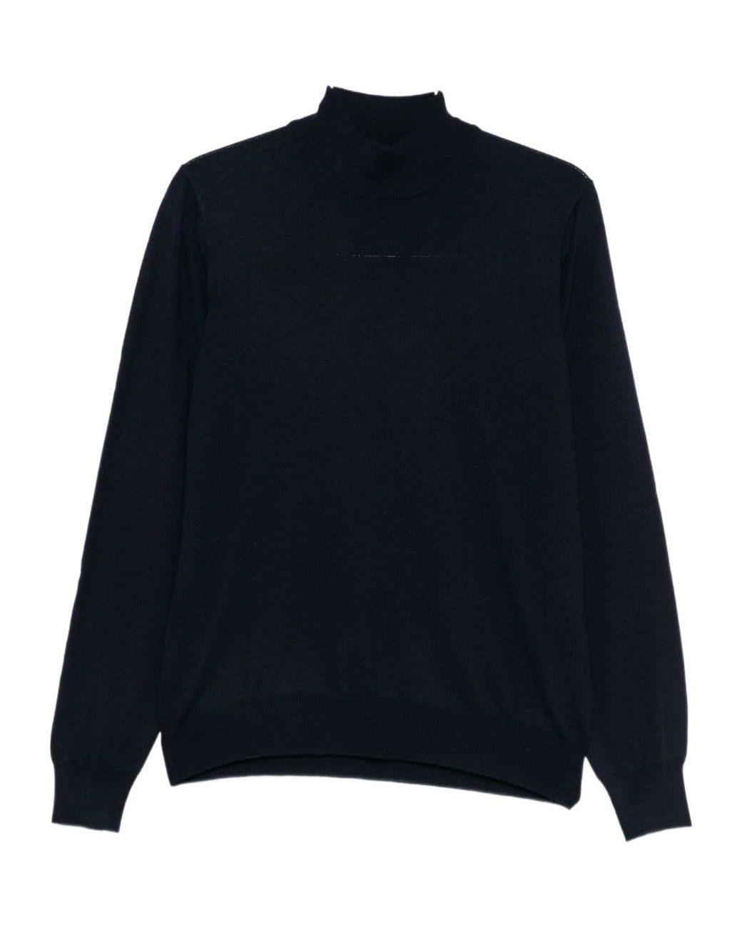 Tagliatore Blue Long-Sleeve Sweater for men