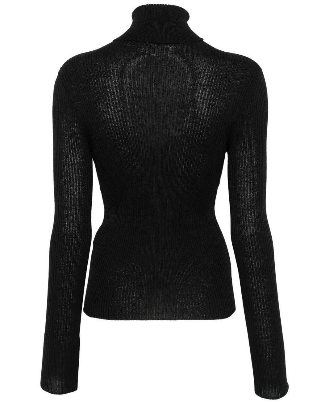 Roberto Collina Black High-Neck Knit Sweater