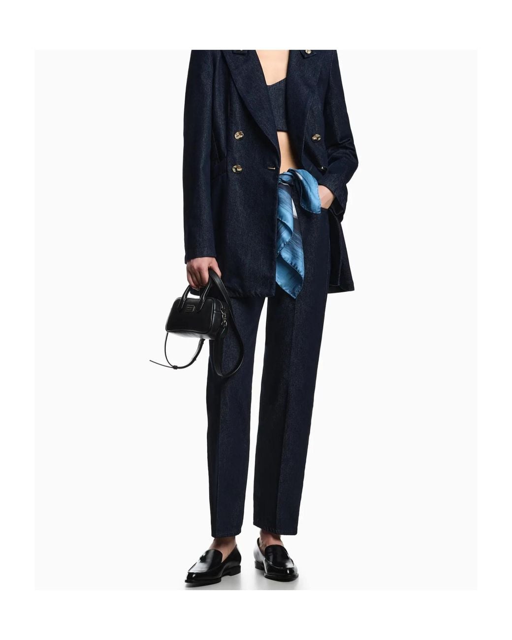 Emporio Armani Blue High-Waisted Jeans