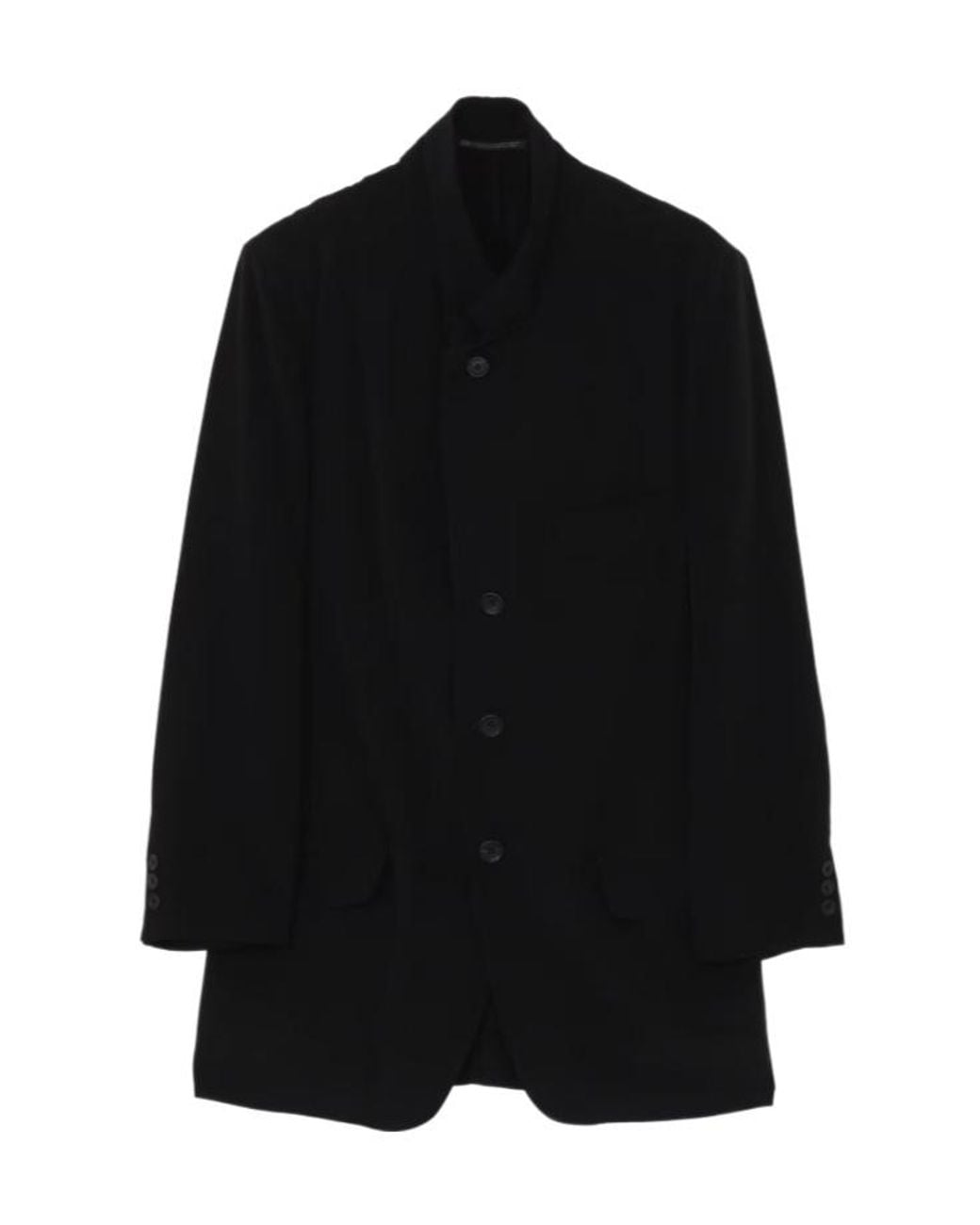 Yohji Yamamoto Black Long-Sleeve Blazer for men