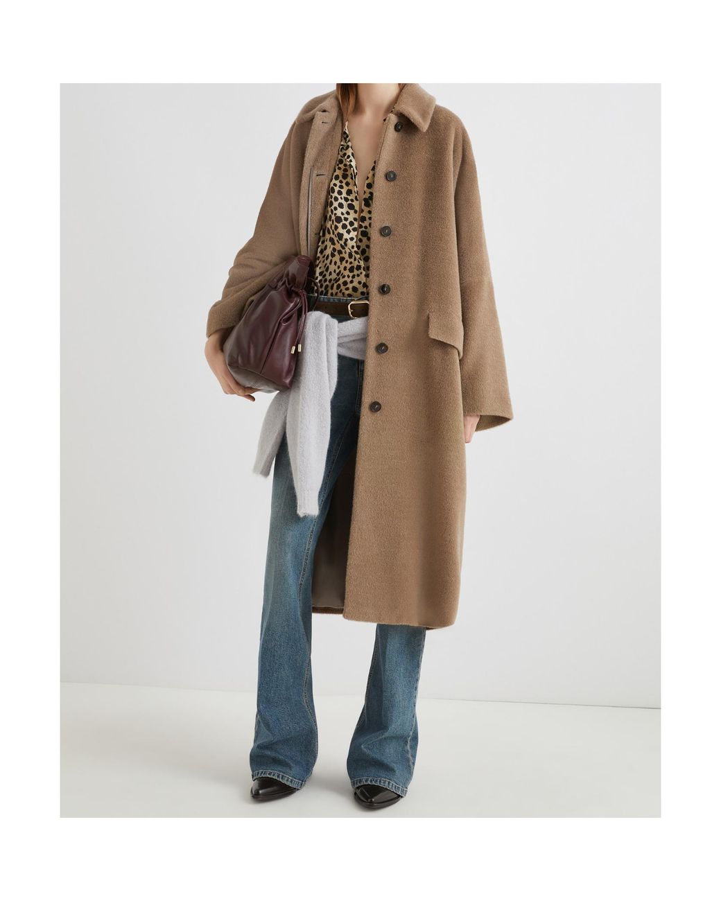 Manteau Femme Marella - Taille UK 16 - Laine Noire - BY02 - Très Bon État D'Occasion