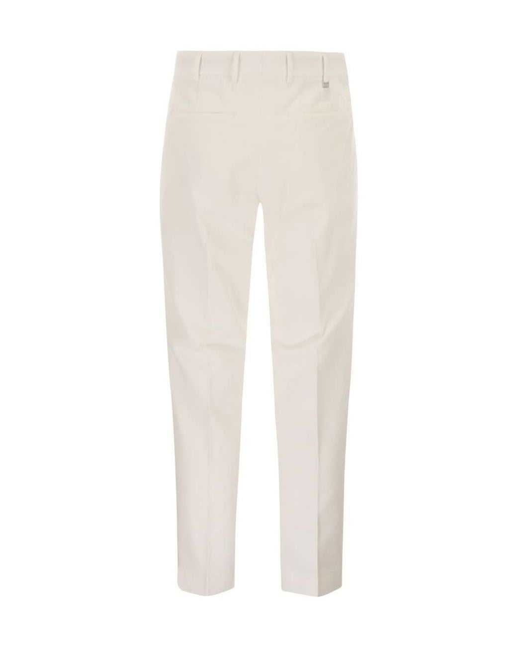 Pt Pantaloni White Cotton Trousers for men