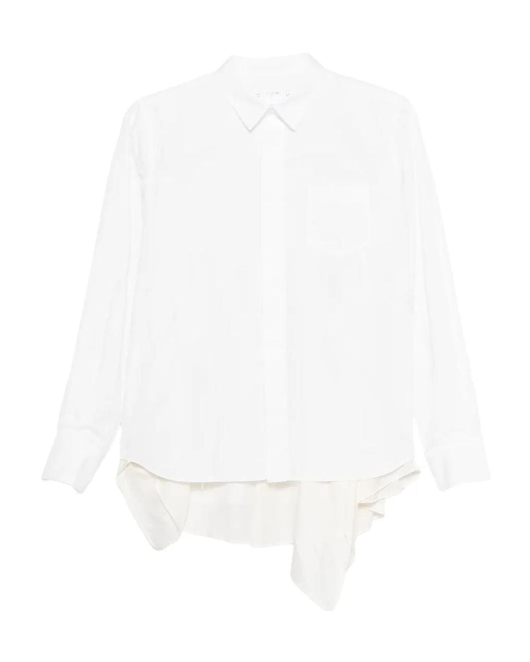 Sacai White Long Sleeve Shirt