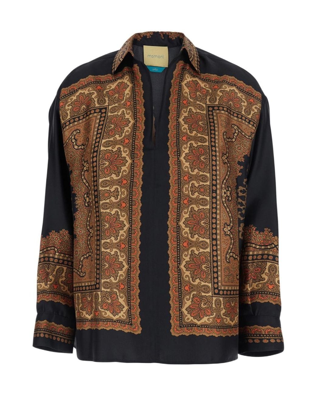 Momoní Brown Momonì Eiki Printed Long-Sleeve Top