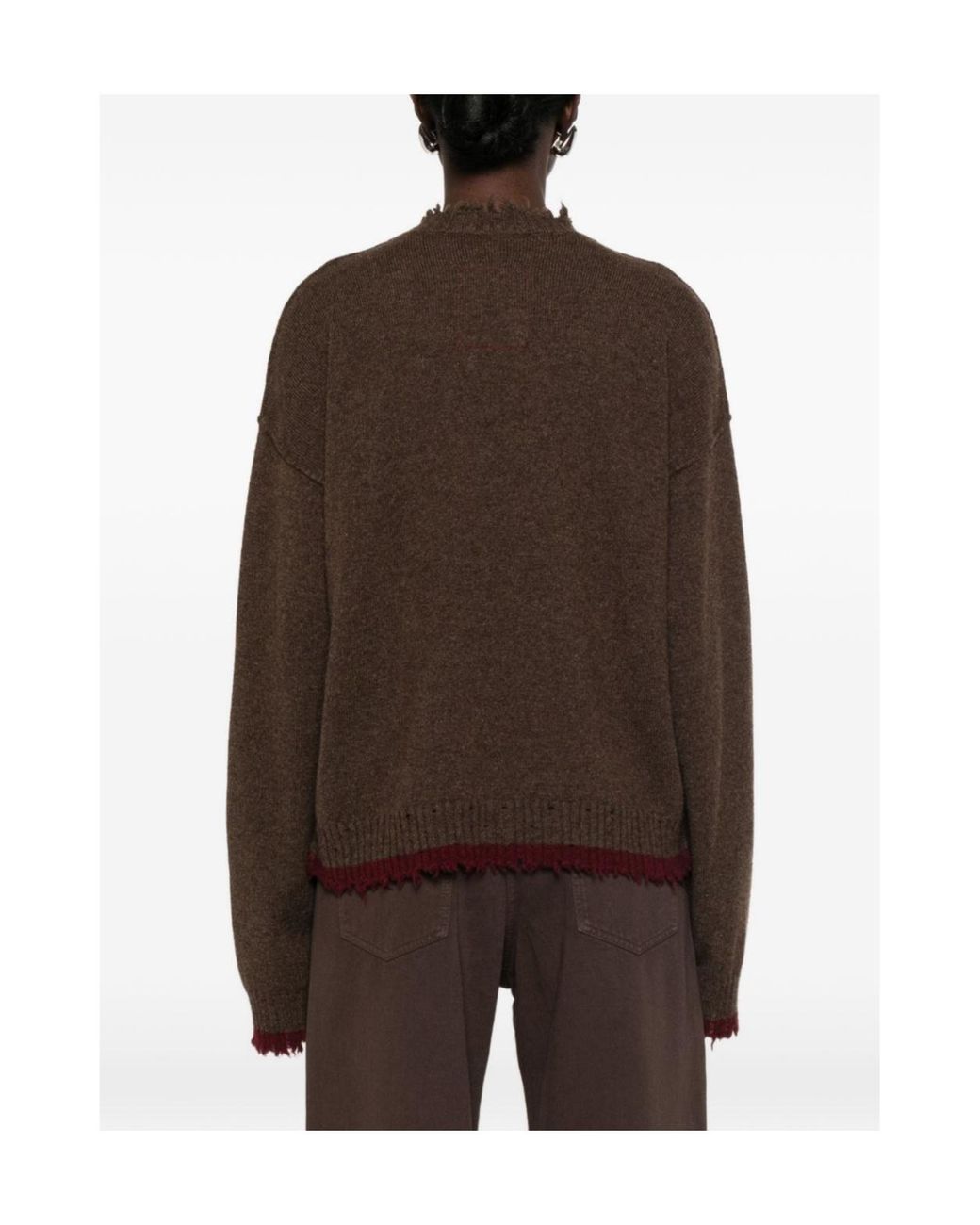 Uma Wang Brown Long-Sleeved Sweater