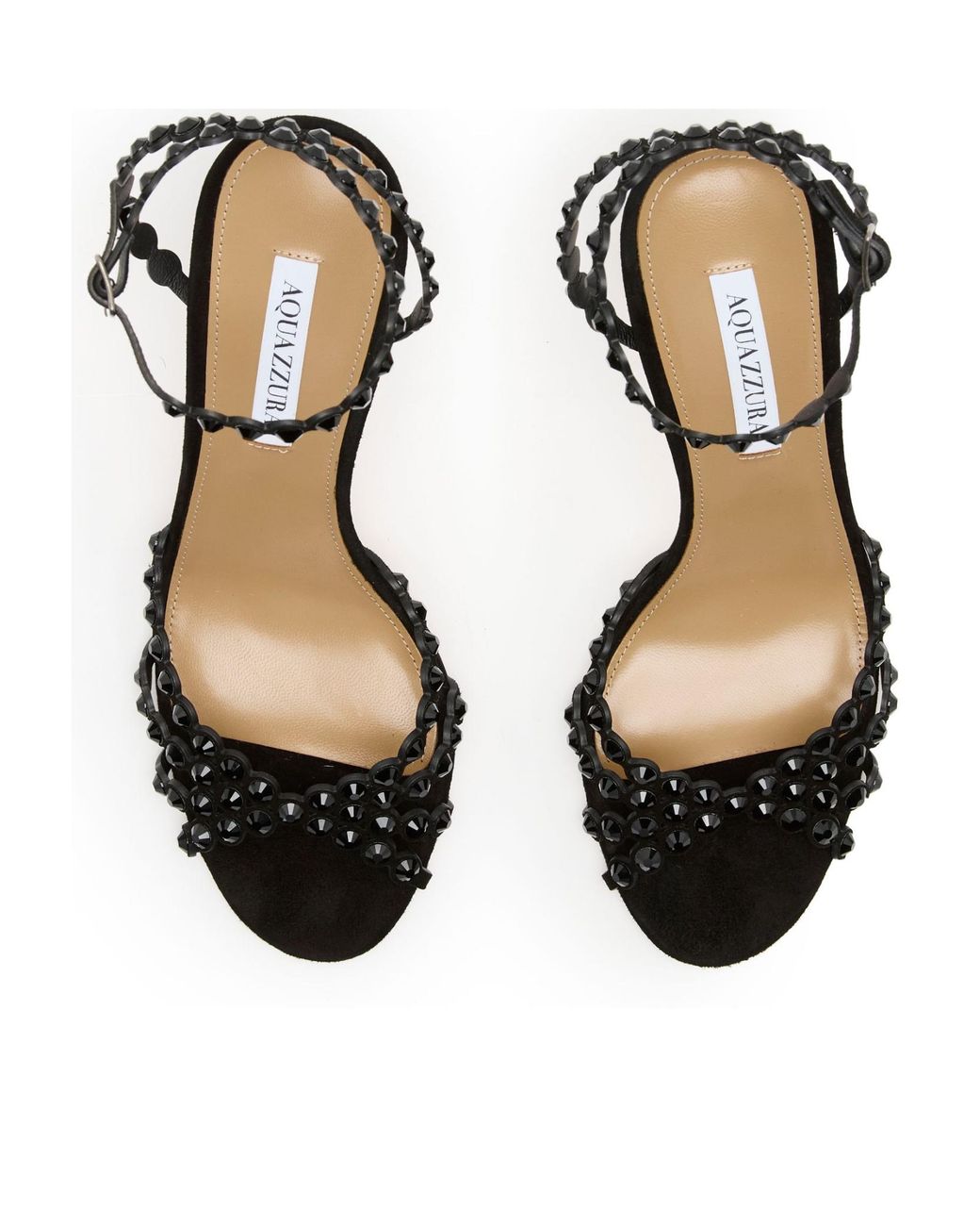 Aquazzura Black Open-Toe High-Heeled Sandals