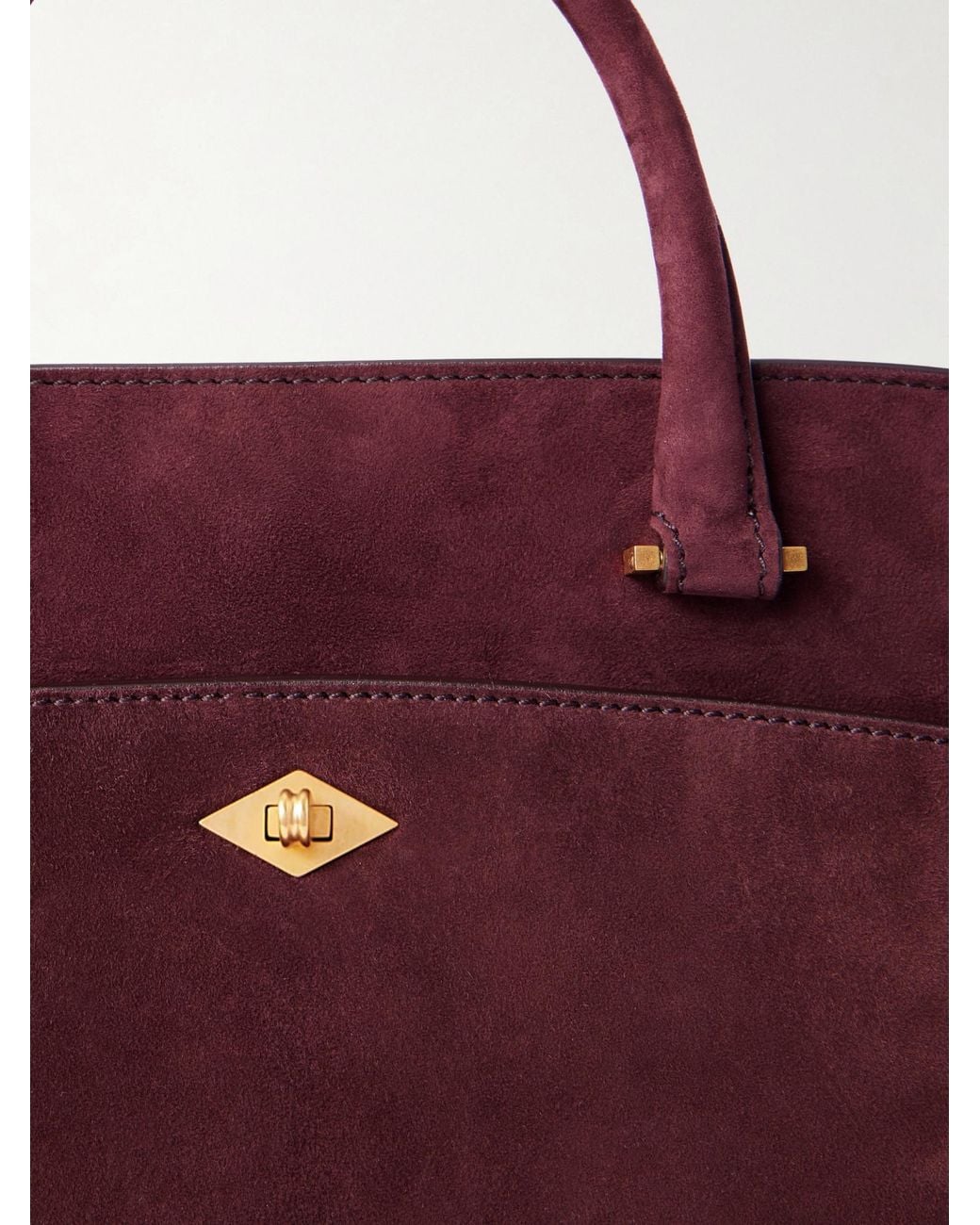 Metier Red Private Eye Medium Suede Tote