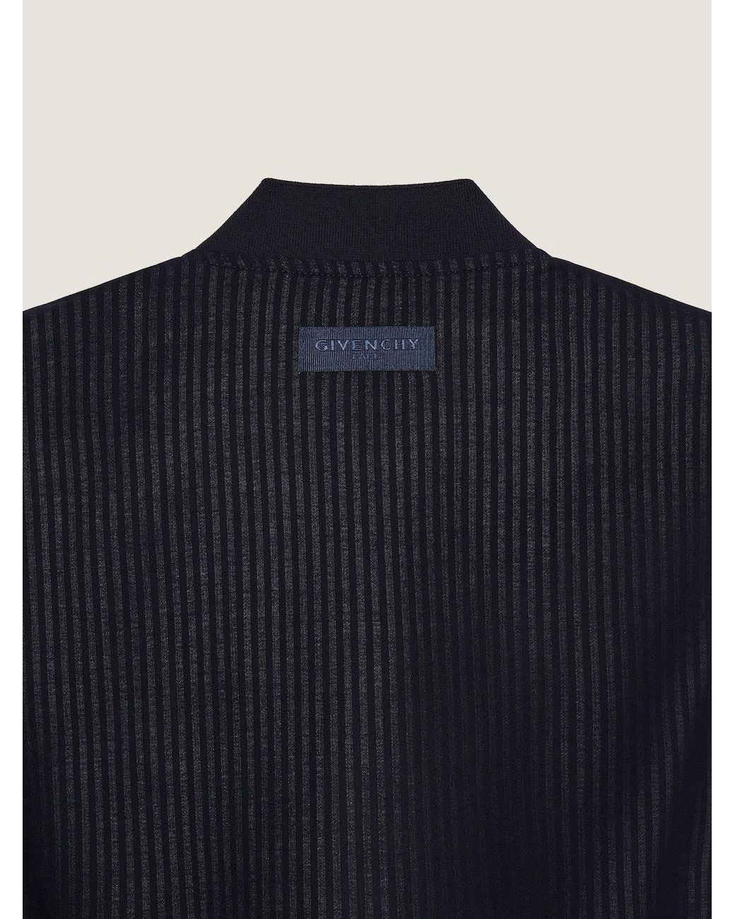Givenchy Blue Striped Bomber Jacket for men