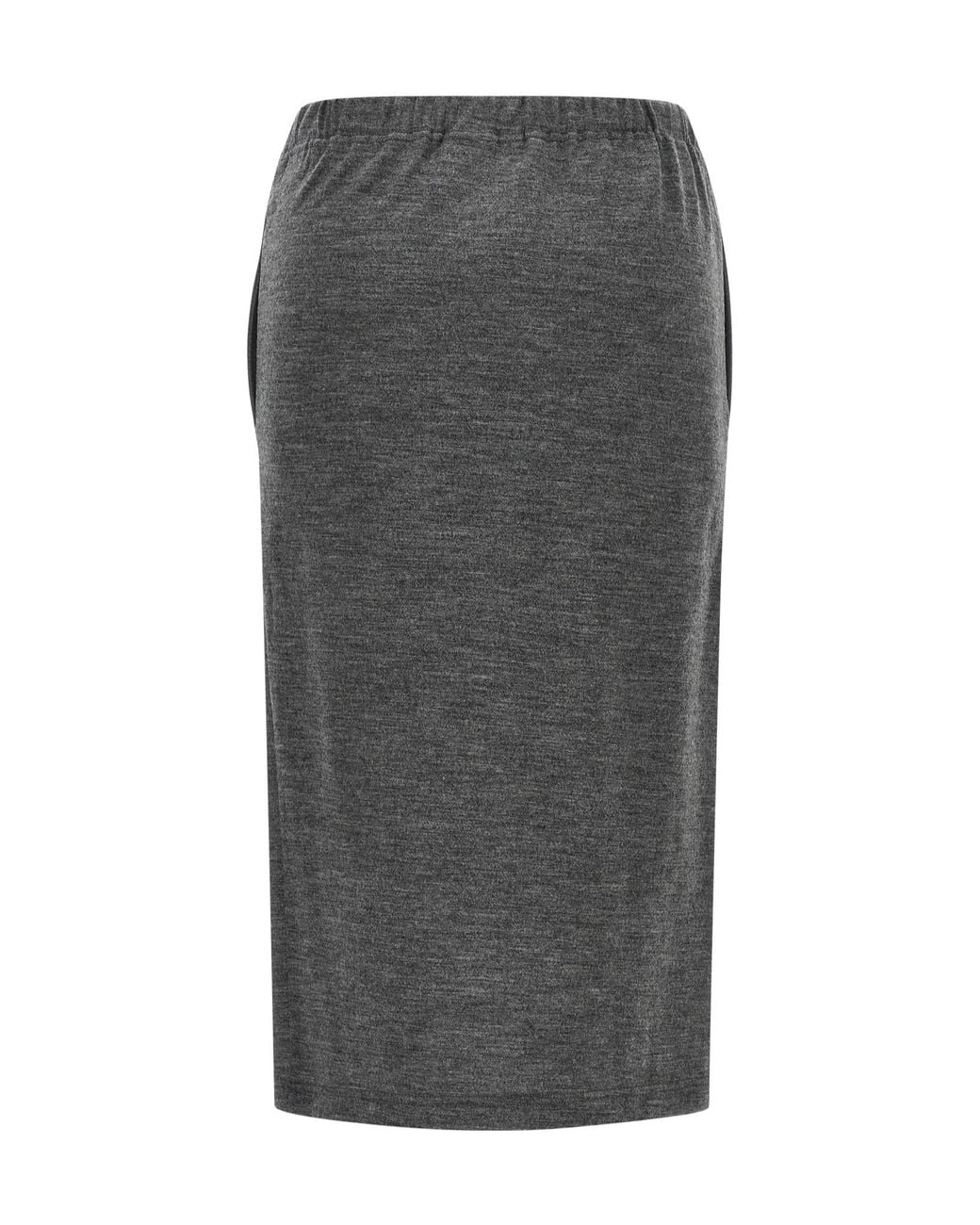 Junya Watanabe Gray Mélange-Effect Midi Skirt