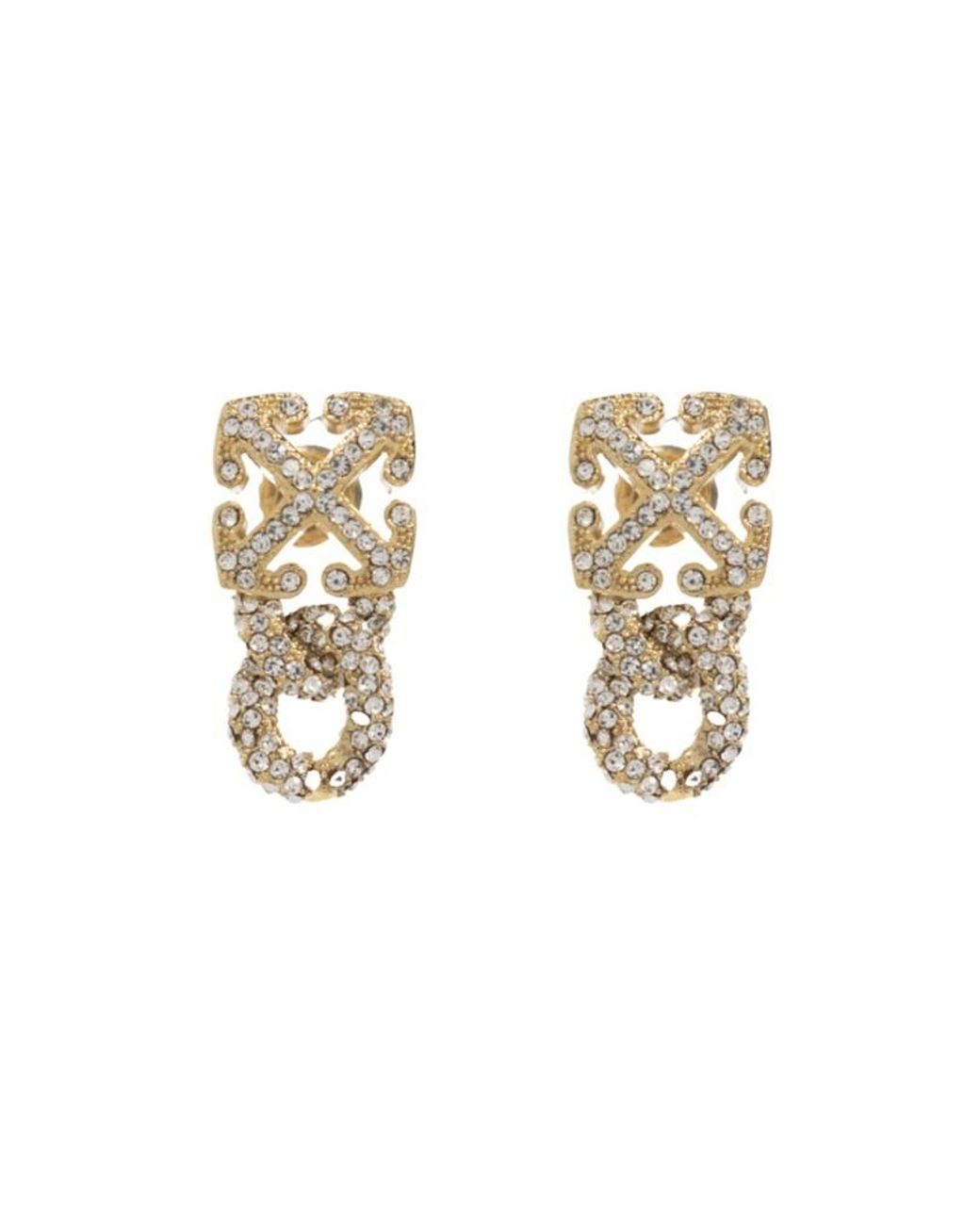Off-White c/o Virgil Abloh Metallic Arrow Motif Embellished Earrings