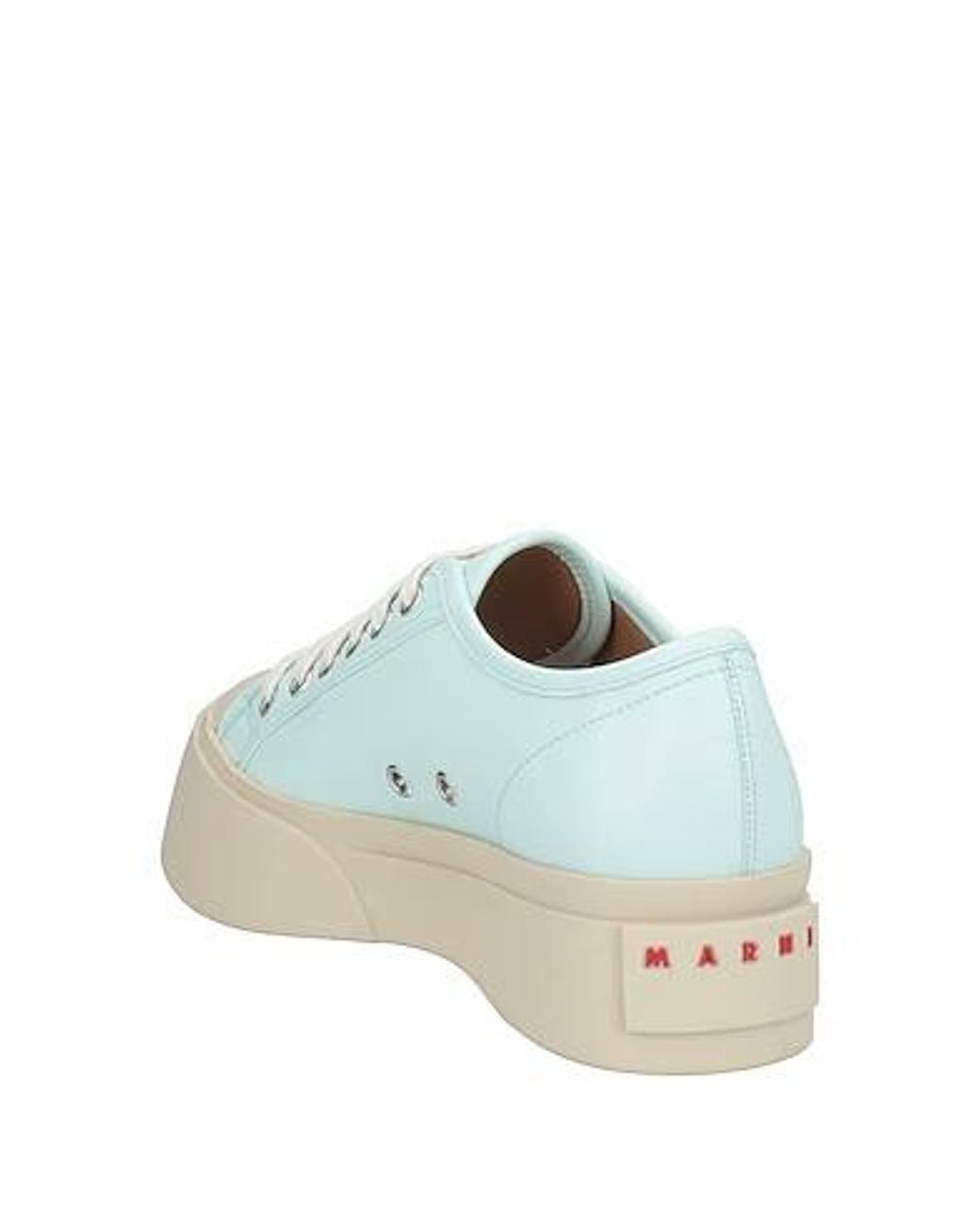 Marni Blue Minimal Leather Sneakers