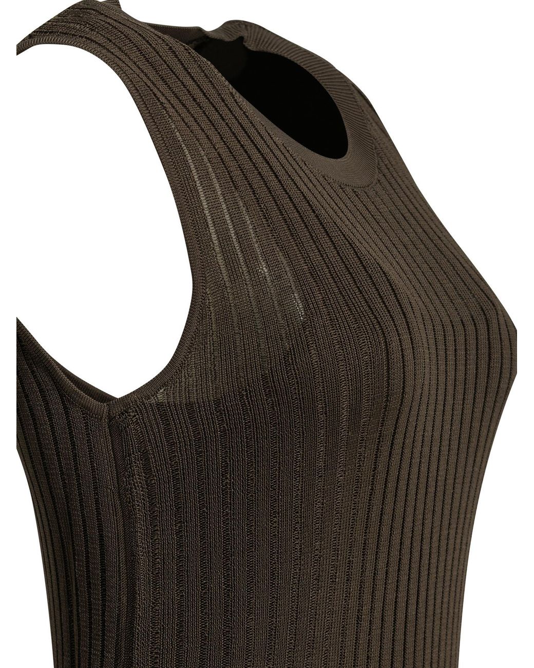 Loulou de Saison Brown Round Neck Dress