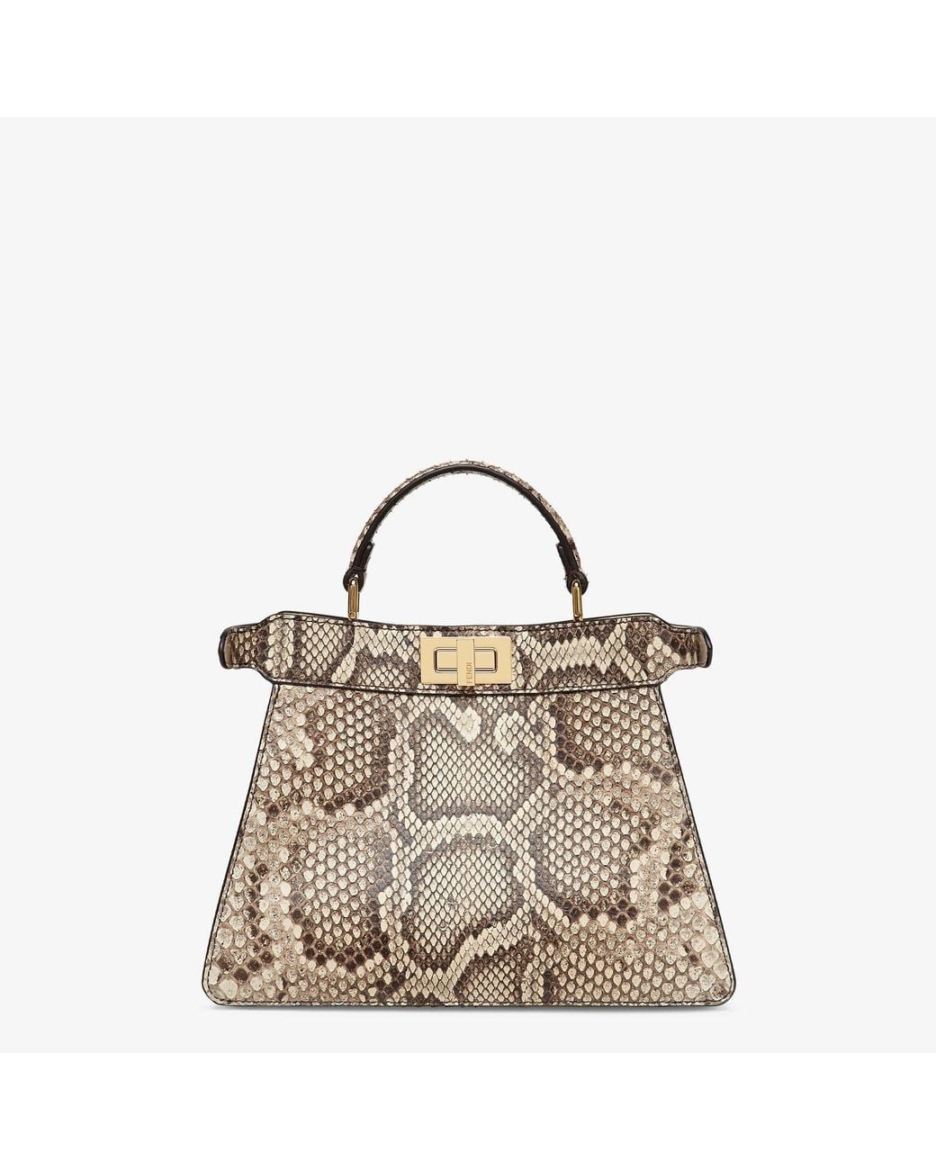 Fendi Brown Natural Python Leather Bag