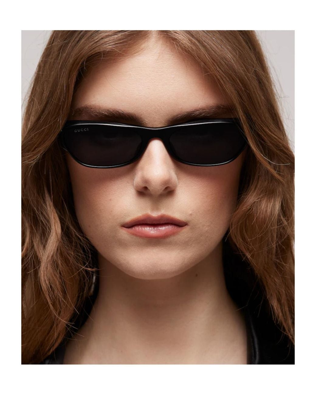 Gucci White Interlocking G Cat-Eye Sunglasses
