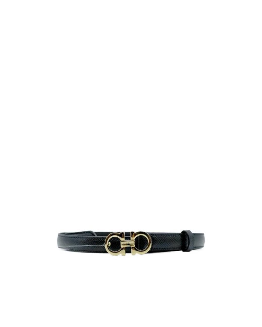 Ferragamo White Gancini Decorative Thin Belt