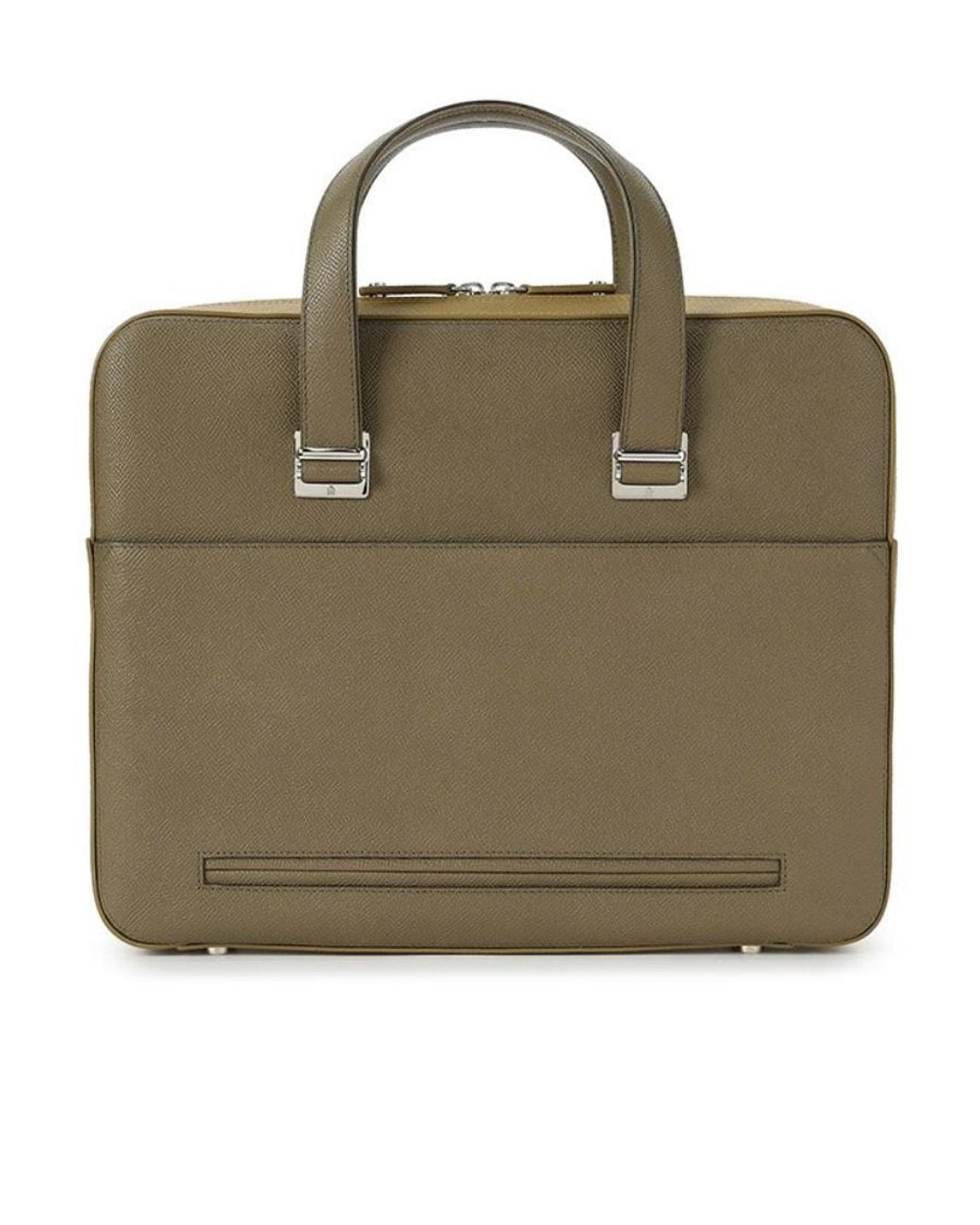 Dunhill Green Logo Briefcase for men