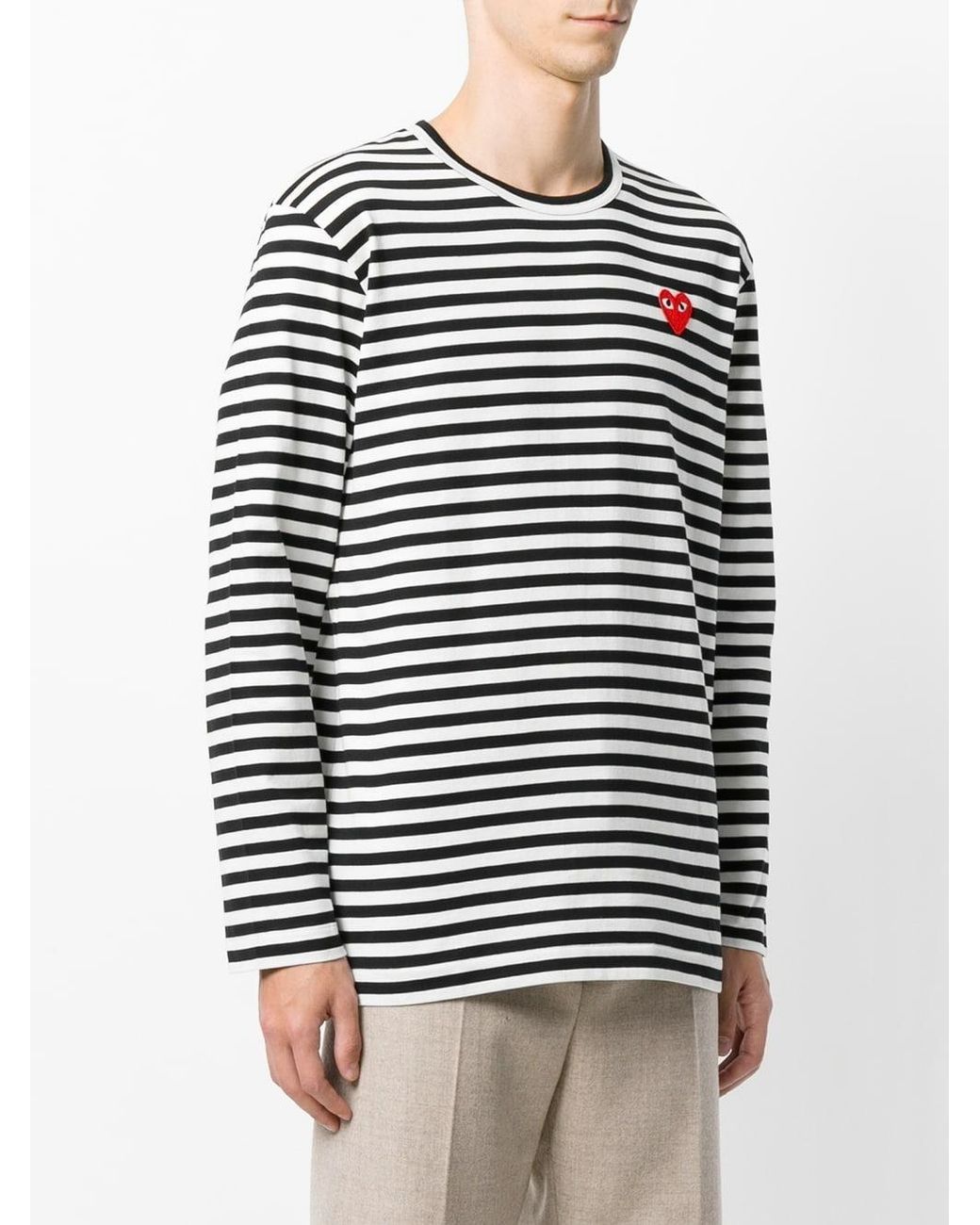 COMME DES GARÇONS PLAY Blue Short-Sleeved T-Shirt for men