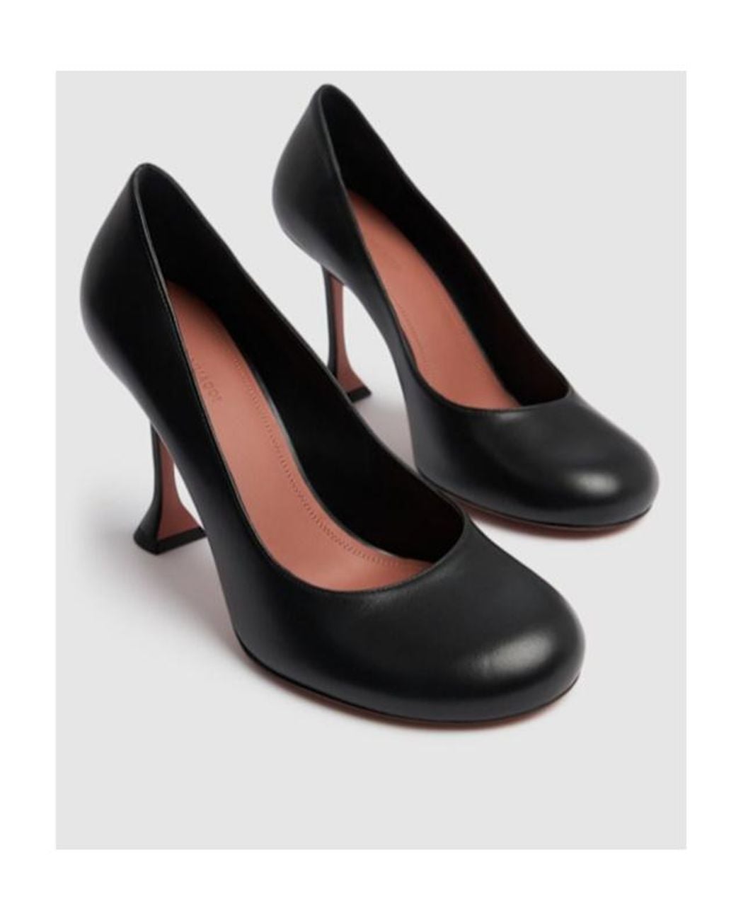 AMINA MUADDI Black Round Head High Heels