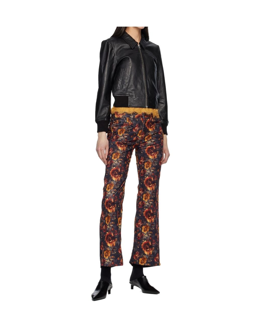 R13 Joan Flared Cropped Jeans