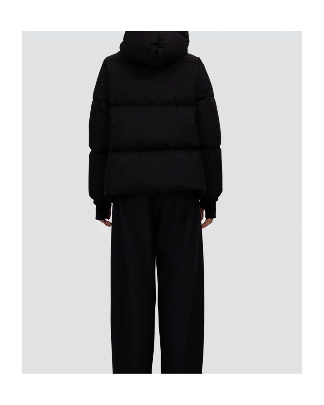 Herno Black Short Hooded Down Jacket