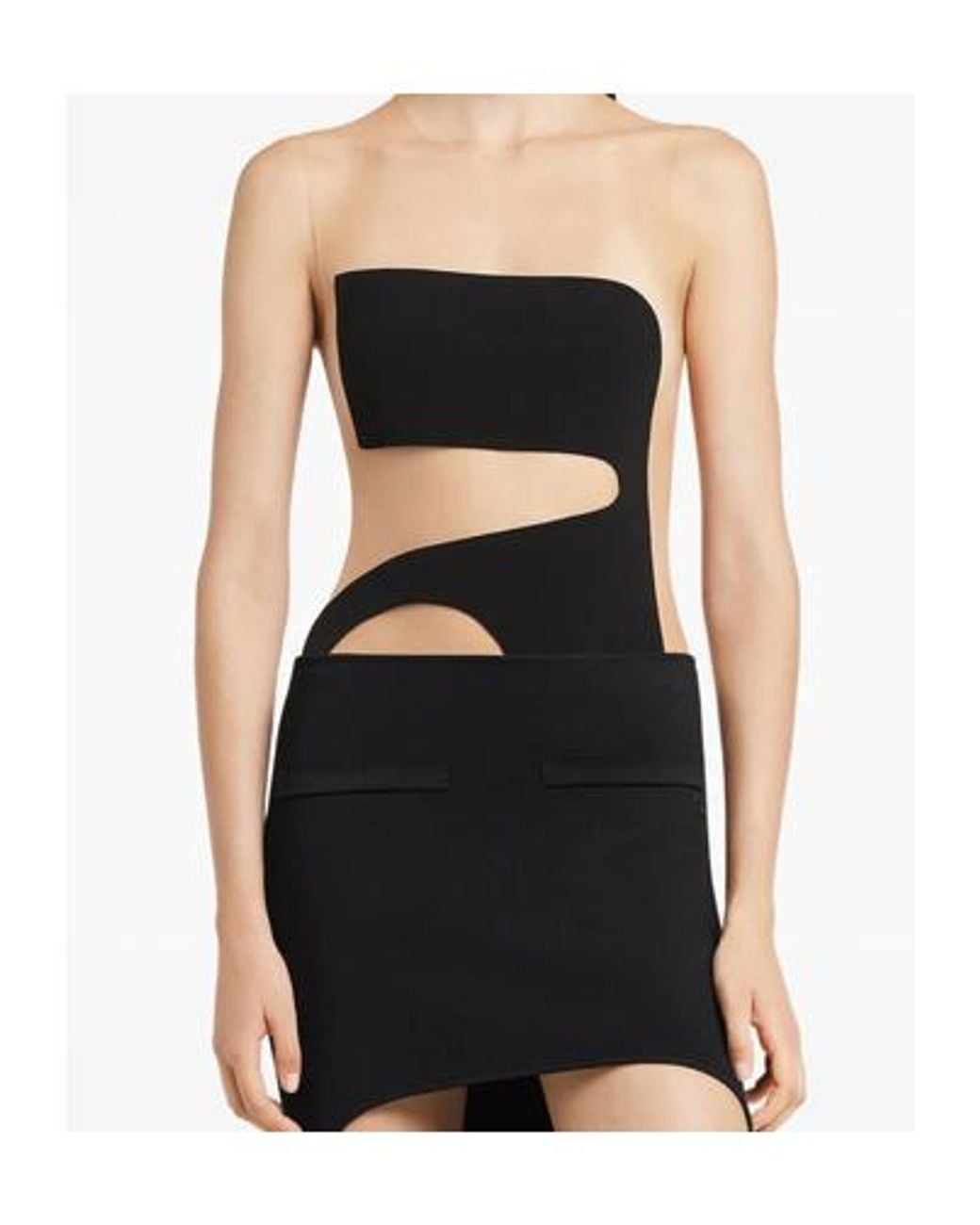 Courreges Black Courrèges Cut-Out Detailed Bodysuit