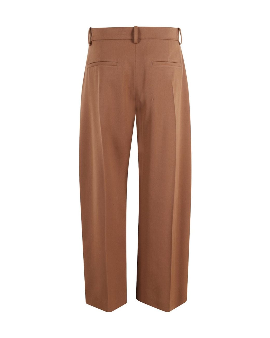 Marni Brown Crease Detailed Cropped Trousers