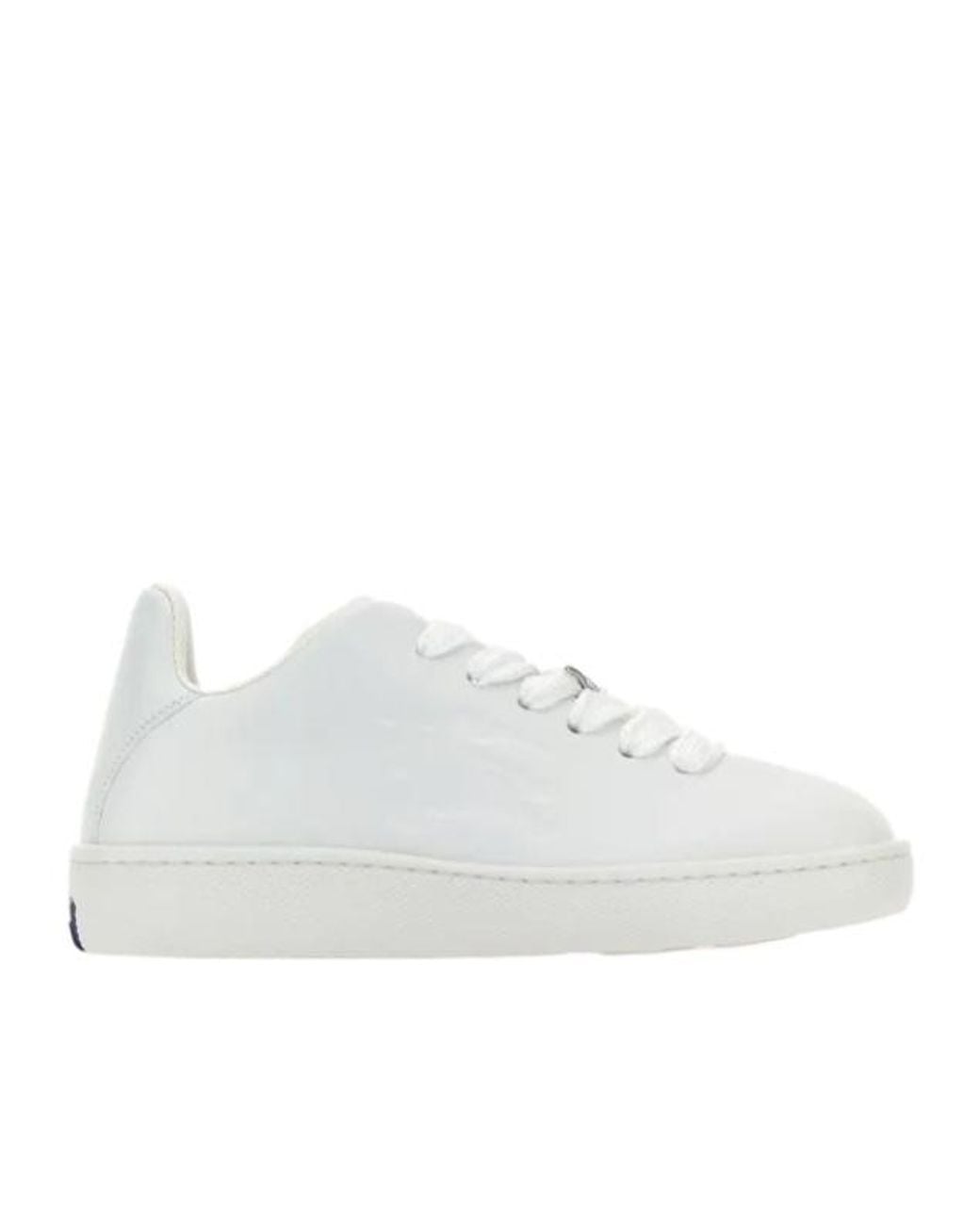 Burberry White Ekd Embossed Box Low-Top Sneakers