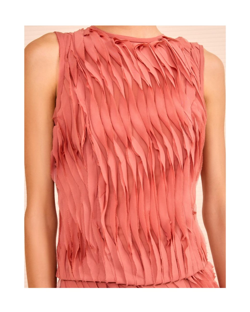 Ulla Johnson Pink Bias Cut Chiffon Sleeveless Top