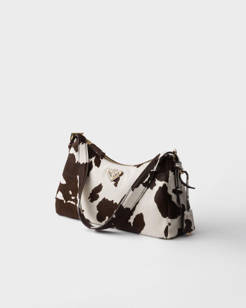 Prada Black Aimèe Medium Printed Leather Shoulder Bag