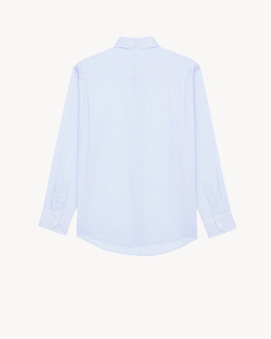 Saint Laurent White Cassandre Striped Shirt for men