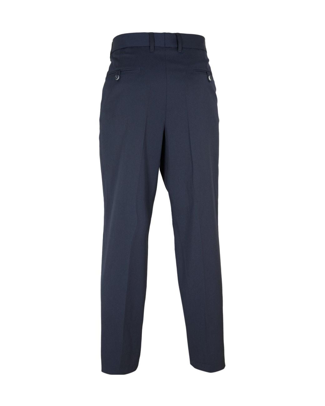 Boss Blue Buttonzip Waist Tailored Suit Trousers for men