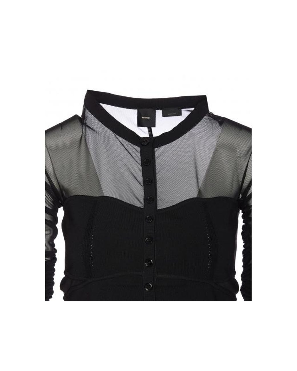 Pinko Black Gelso Long-Sleeved Cardigan