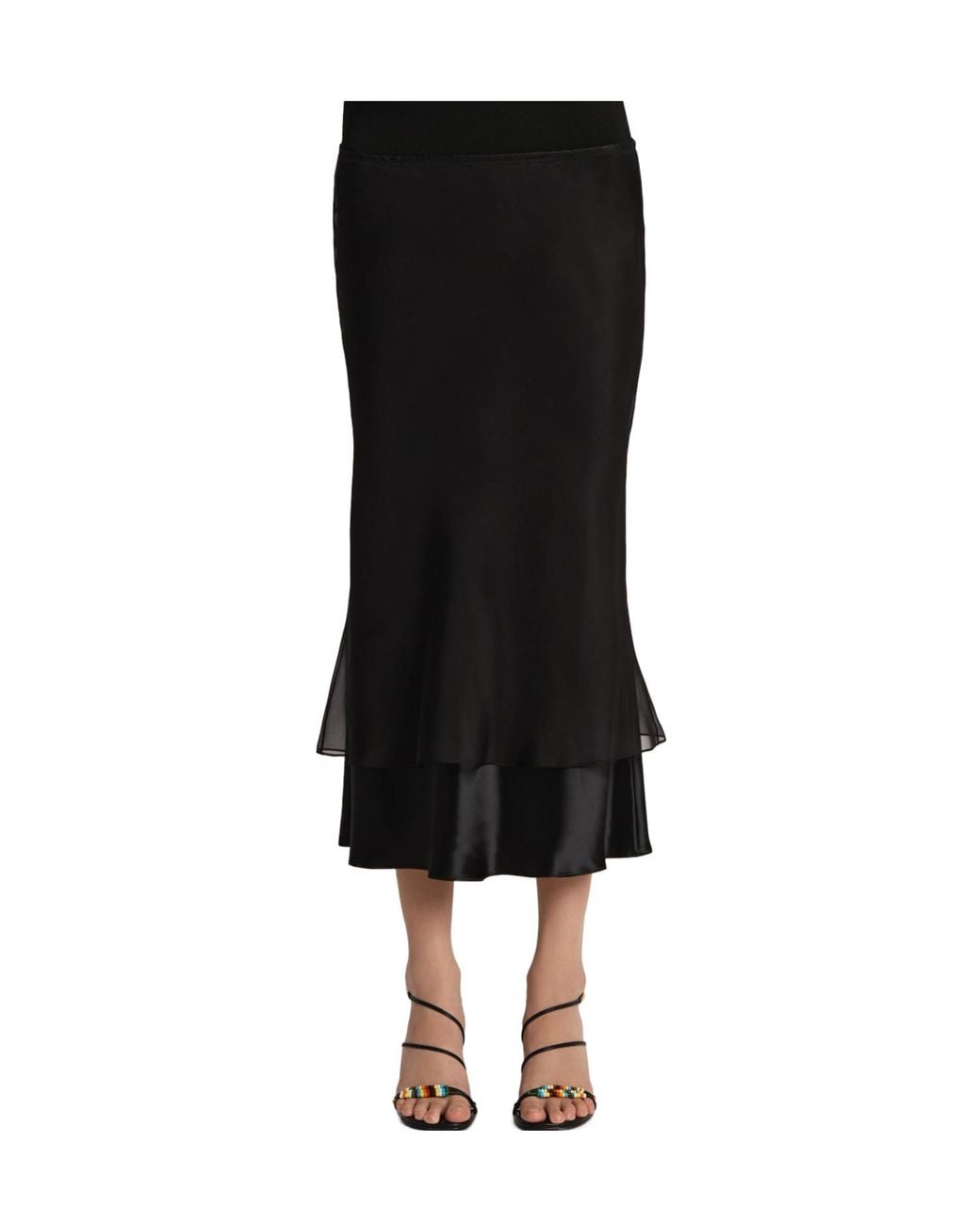 Khaite Black Monina Skirt