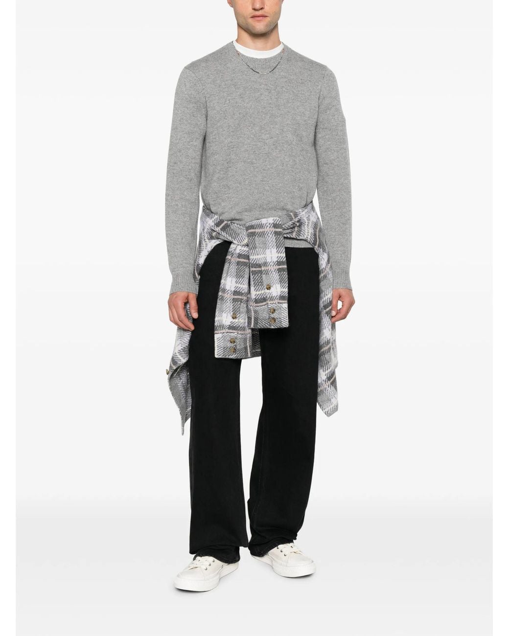 Guest In Residence Gray Crew-Neck Sweater for men