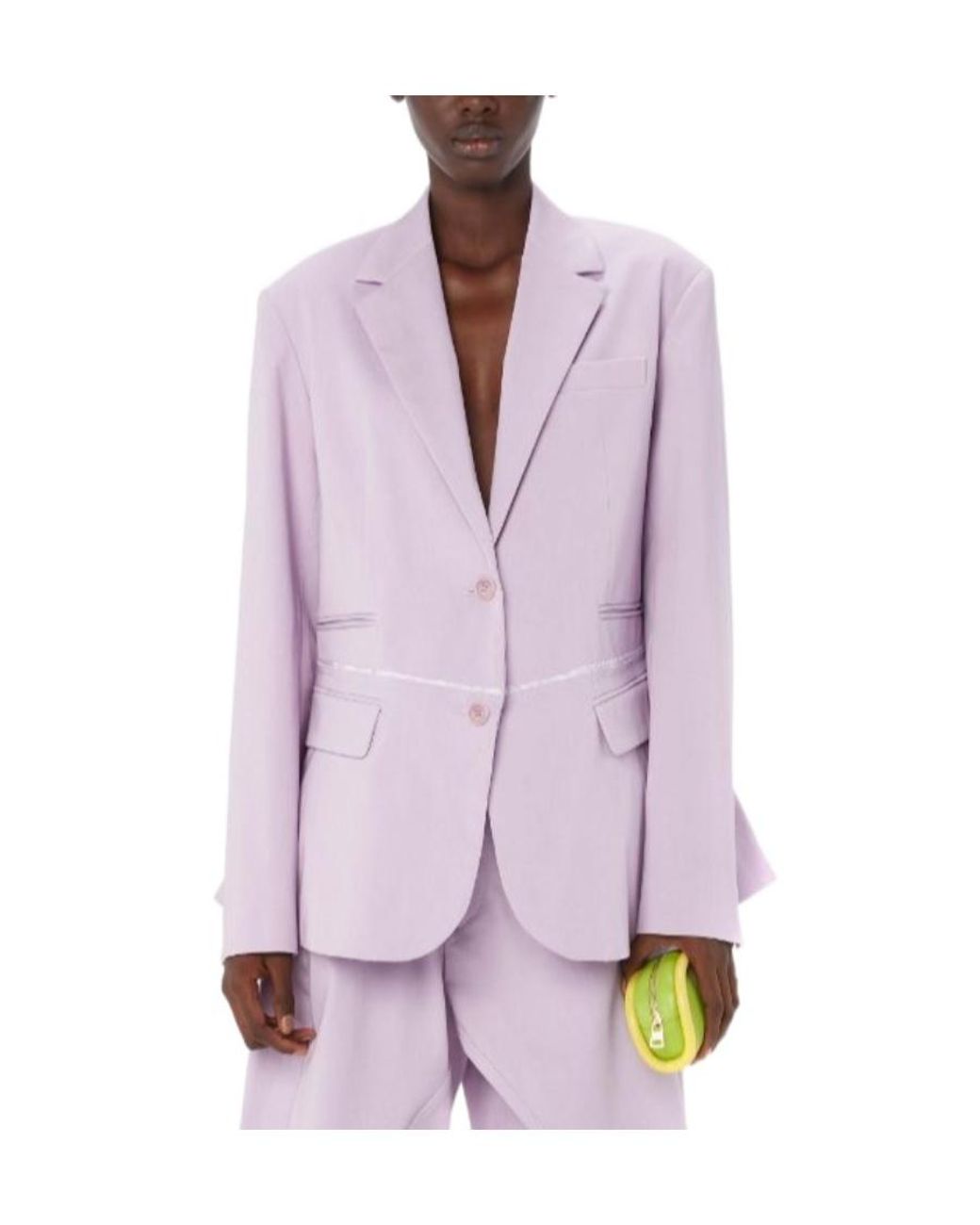 J.W. Anderson Purple Jw Anderson Deconstructed Button-Up Blazer