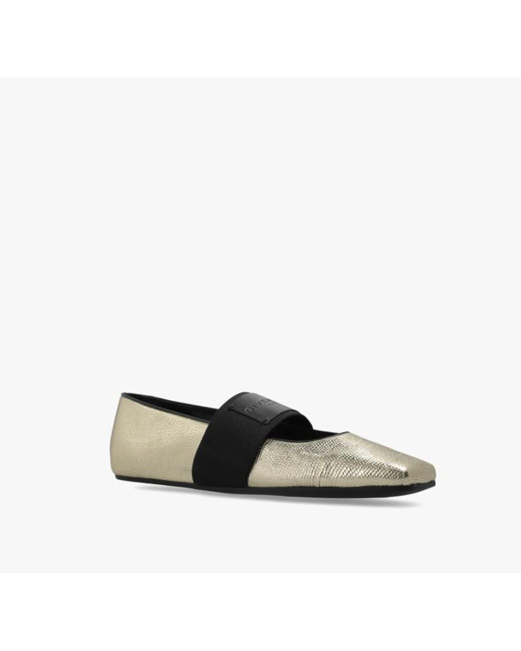 Givenchy White Sliced Strap Ballet Flats